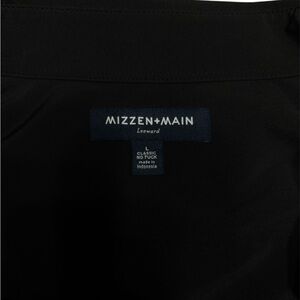 Mizzen+Main Leeward Classic No Tuck Black Shirt Button Up Size L Long Sleeve